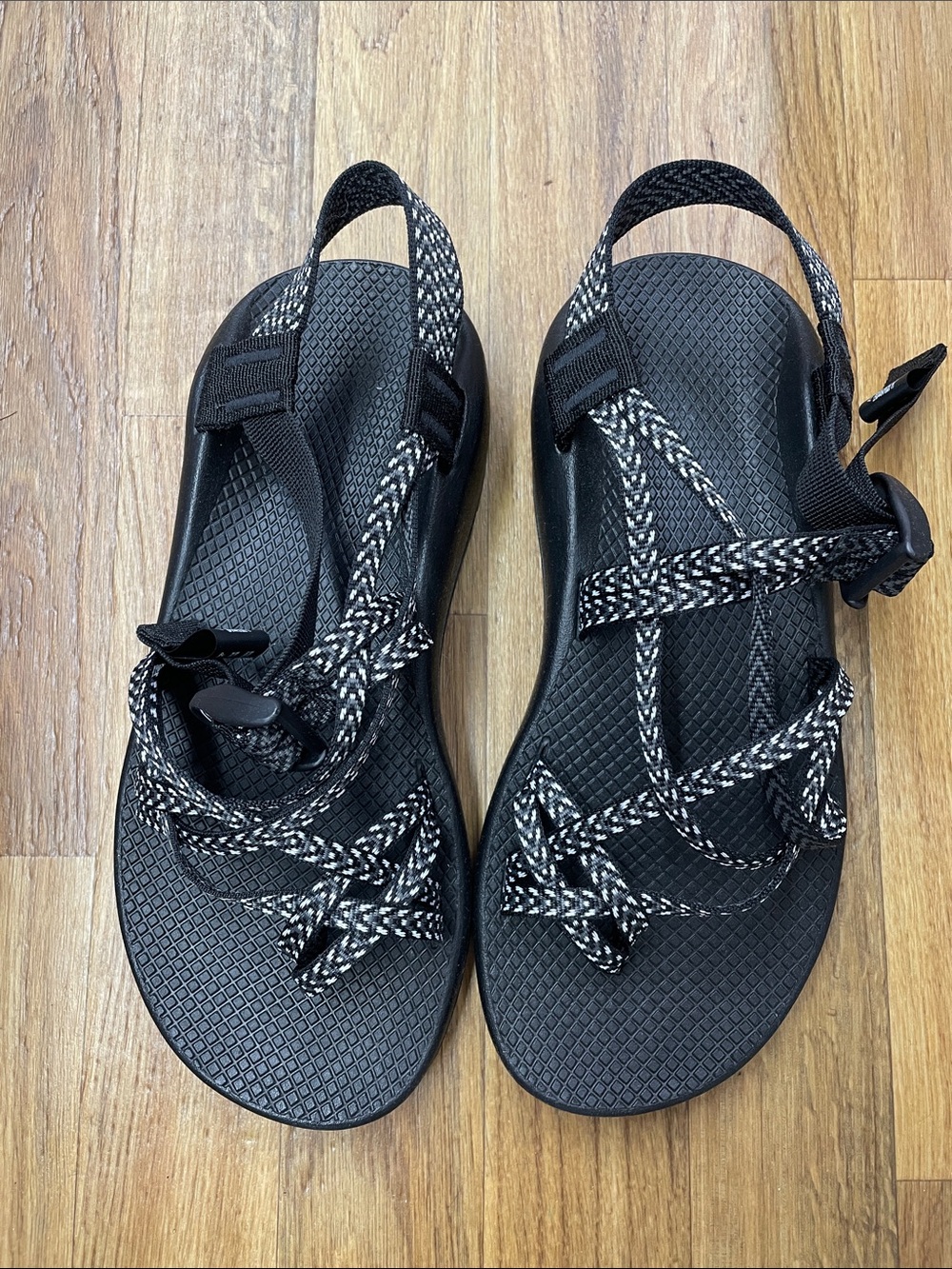 Chaco Women's Black Woven-Strap Adventure Sandals